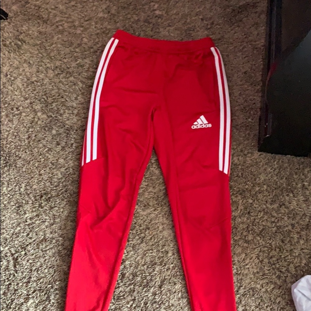 red adidas sweatpants